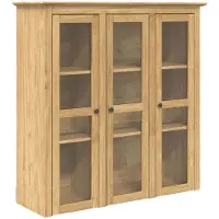 vidaXL Kast met Glazen Deuren BODO Honing bruin