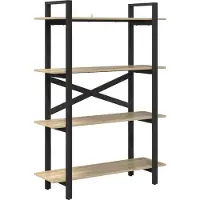 vidaXL Boekenplank 4-laags 100 x 33.5 x 64 cm Bewerkt hout Sonoma Eik