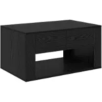 vidaXL Salontafel Zwart Eiken 80 x 50 x 40 cm Bewerkt hout