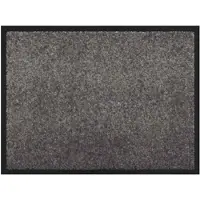 vidaXL Deurmat Lichtgrijs 60 x 80 x 1.2 cm Teddy Stof