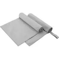 vidaXL Sporthanddoeken 2 st Grijs 100 x 50 cm