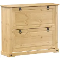 vidaXL Schoenenkast Corona 99x32x85 cm massief grenenhout