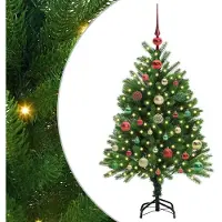 vidaXL Kerstboom met 150 LED met standaard Groen 120 cm PE