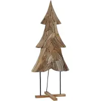 vidaXL Kerstboom met standaard Bruin 181,5 cm Massief teakhout