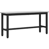vidaXL Eetbank Grijs Sonoma 100 x 32,5 x 48,5 cm