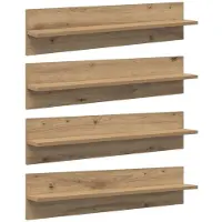 vidaXL Wandplanken 4 pcs Artisan Eiken 80 x 11,5 x 18 cm Bewerkt hout