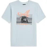 O'Neill Shirt 'Slub' lichtblauw / grijs / abrikoos / zwart