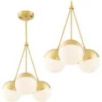 Toolight Plafond Hanglamp APP688-3CP Bolvormig Goud