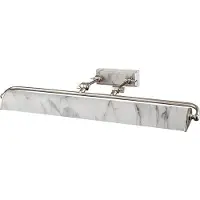 Elstead Lighting LED Schilderijverlichting Winchfield | 4X E14 Max 40W | Dimbaar | Polished Nickel & White Marble Effect