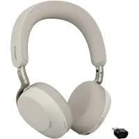 Jabra Evolve3 75 UC Link390c Draadloze Office Headset Grijs