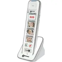 Geemarc Telecom Geemarc PHOTODECT 295: Extra telefoon - draadloze telefoon voor mensen met gehoorverlies (30 dB) met 4 fototoetsen en een luidspreker - bijzonder handig bij dementie - Duitse versie