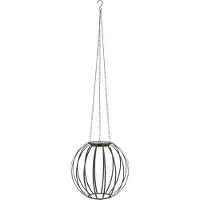 Markslöjd LED hanglamp Kivo, Ø 37 cm, zwart, IP44, dimbaar. dimbaar, zwart, metaal, Scandinavisch, Solar buitenverlichting