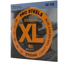 Daddario EPS540 PROSTEELS ELECTRIC GUITAR STRINGS LIGHT TOP/HEAVY BOTTOM 10-52