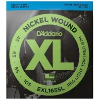 D'Addario EXL165SL NICKEL WOUND SUPER LONG SCALE REGULAR LIGHT TOP 45-105