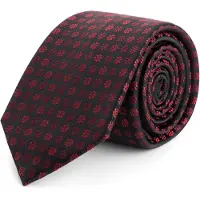 Gents - Stropdas - Stropdas heren - Zijde - Zwart-Rood