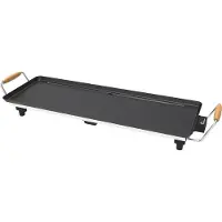 Little Balance 8741 - XL Teppanyaki bakplaat/grillplaat - 1800 Watt - 70 x 23 cm - PFAS vrij - 8 personen