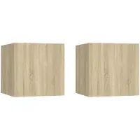 Syfax Tv-wandmeubelen 2 st 30,5x30x30 cm sonoma eikenkleurig