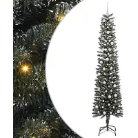 vidaXL Kunstkerstboom met 300 LED Groen 240 cm PVC en Plastic en Staal