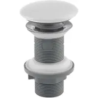 Isvea Wastafelafvoer 5/4", klik-klak, keramische stop, 20-70mm, wit mat