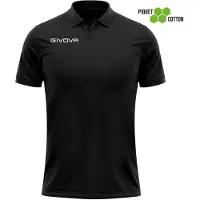Givova Poloshirt Polo Cotone Piquet Zomer Zwart - S