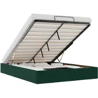 vidaXL Ottoman bedframe zonder matras 140x190 cm fluweel donkergroen