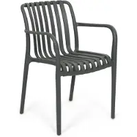 Domani Furniture Domani Alba dining tuinstoel stapelbaar antracite