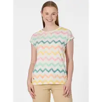Ragwear Shirt Diona beige streep print KM - maat 3XL