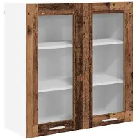 vidaXL Hangkast Oudhout 80 x 31 x 80 cm Bewerkt hout