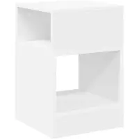 vidaXL Bijzettafel Wit 30,5 x 30 x 45 cm Bewerkt hout