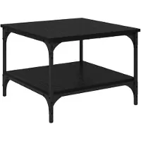 vidaXL Salontafel Zwart Eiken 55 x 55 x 40 cm Bewerkt hout