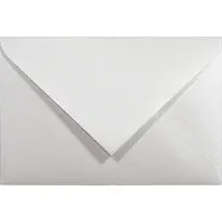 Netuno Metallic (parelmoer) witte enveloppen C7 - 80 x 120 mm - 25 stuks - NK natgelijmde - 120 gram - Majestic -