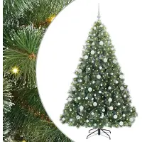 vidaXL Kunstkerstboom met 300 LED met standaard Groen 180 cm PE en PVC