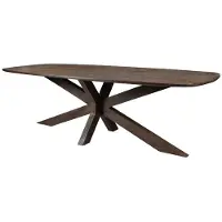 Natur24 - Lissabon eettafel Deens ovaal 240 cm - donkerbruin