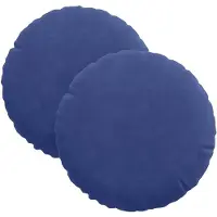 vidaXL Zitkussens 2 st Fluweel Politieblauw Ø30 x 13 cm
