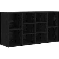 vidaXL Schoenenbank 103 x 30 x 54,5 cm Bewerkt hout Zwart eiken