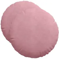 vidaXL Zitkussens 2 st Fluweel Roze Ø50 x 19 cm