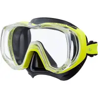 Tusa Freedom Tri-Quest – Panoramische duikbril & snorkelmasker met extra breed zichtveld – CrystalView glas – Zwart/Geel - M3001QB FY