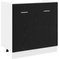 vidaXL Onderkast voor spoelbak zwart eiken 80x46x81,5 cm bewerkt hout
