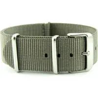 Kaiser Premium Grey Nato strap 18mm - Horlogeband Grijs