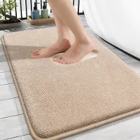 BOTC Badmat - Antislip - 80x50cm - Absorberende Badmat - Extra zachte absorberende - Machinewasbaar - Toiletmat - Abrikoos