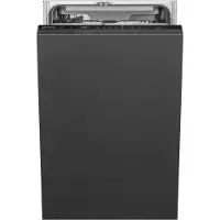Smeg Volledig geïntegreerd vaatwasser Vaatwasser, Universeel, Volledig geïntegreerd, 45 cm, Aantal couverts: 10, Zwart, D