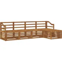 vidaXL Buiten bank set 5 st Naturel