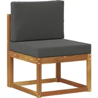 vidaXL Buiten bank set met kussen 6 pcs Natuurlijk en Antraciet