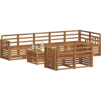 vidaXL Sofa-Sets 9 pcs Naturel Massief Acacia Hout