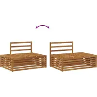 vidaXL Buiten bank set Naturel 203,5 x 83 x 73 cm Massief Acacia Hout
