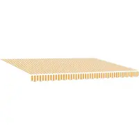 vidaXL Handbediende luifel met LED's Geel en Wit 4,5 × 3,5 m