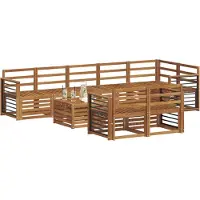 vidaXL Sofa-Sets 9 pcs Naturel Massief Acacia Hout