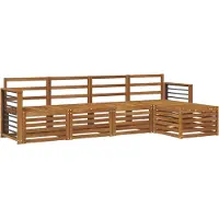 vidaXL Buiten bank set 5 st Naturel
