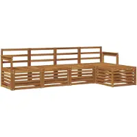 vidaXL Buiten bank set 5 st Naturel