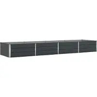 vidaXL Plantenbak Antraciet 385 x 100 x 45 cm Gegalvaniseerd staal